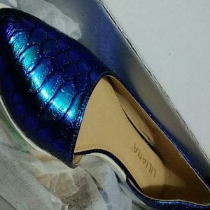 Liliana flats mermaid metallic blue/green